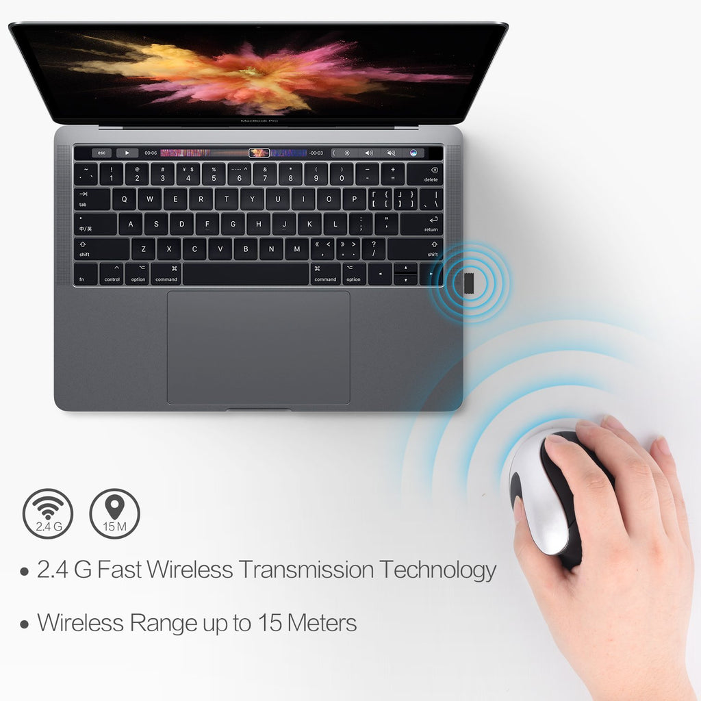 Vertical Rechargeable Wireless Mouse