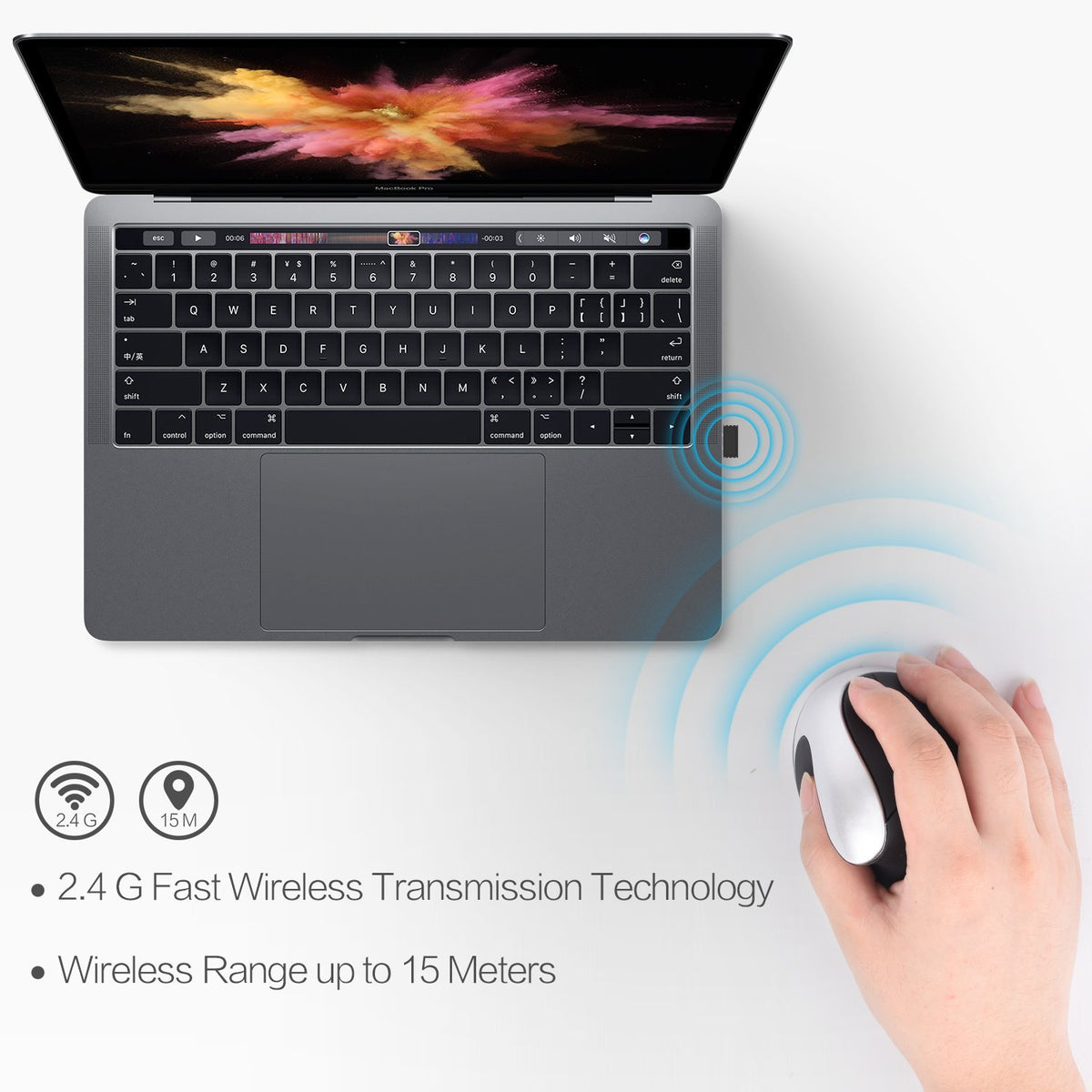 Vertical Rechargeable Wireless Mouse
