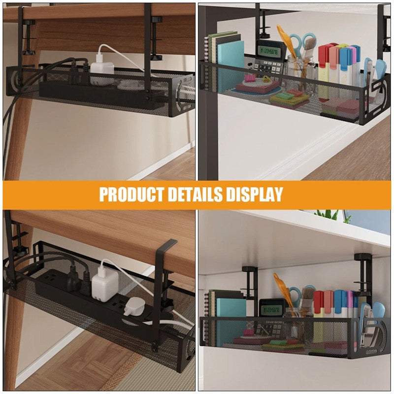Under-Desk Cable Management Tray