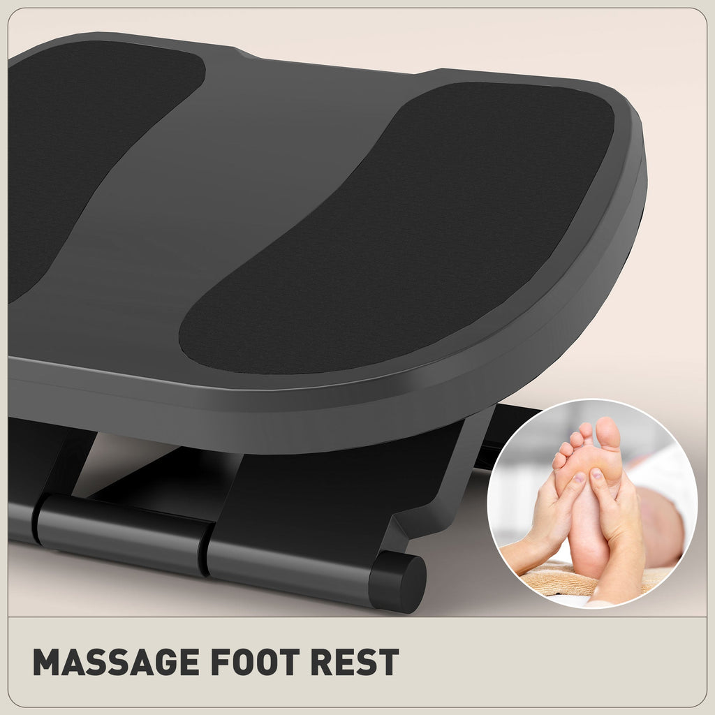 Under-Desk Ergonomic Footrest (Steel, 2-Tier Adjustable)