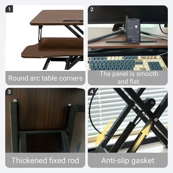 32 Inch Desk Converter Walnut
