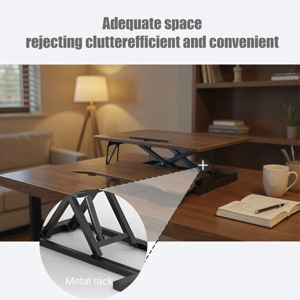 32 Inch Desk Converter Walnut