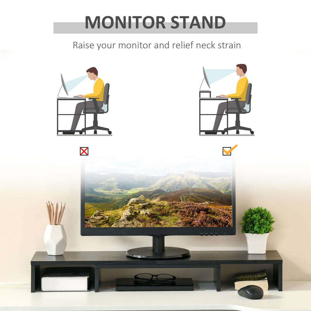 Vinsetto Dual Monitor Stand Riser