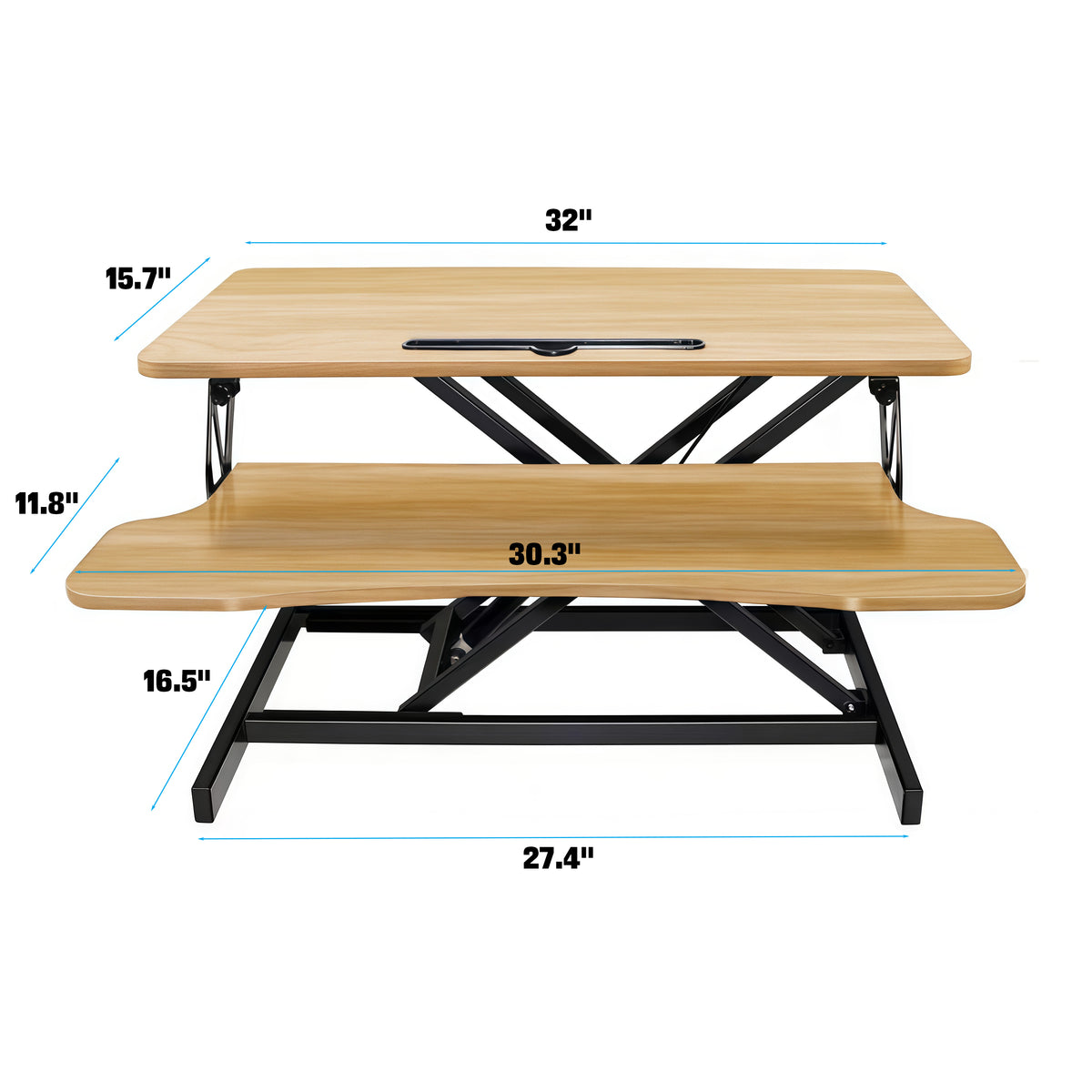 32 Inch Desk Converter Natural