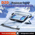 NEW D20 Laptop Cooling Pad for 11-17.3'' Notebook Cooler Stand Semiconductor Aircooled 4 Angle Adjustable Tablet Laptop Radiator