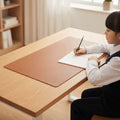 Desk Mat Leather Writing Pad Cork Waterproof Table Protector Large Premium Keyboard Mat Writers