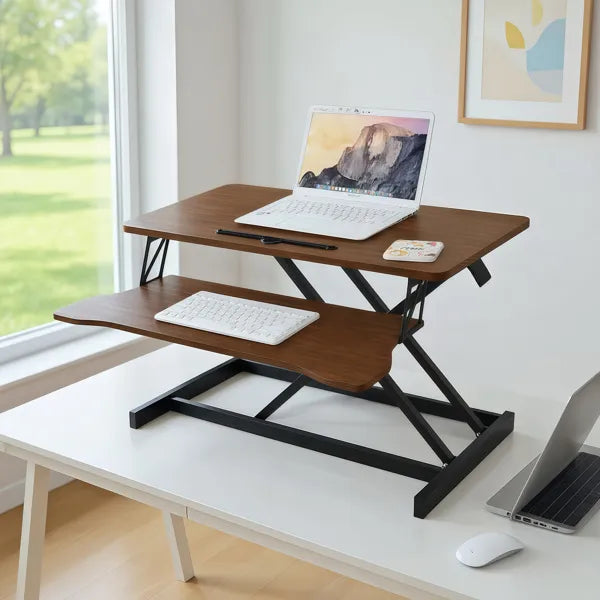 32 Inch Desk Converter Walnut